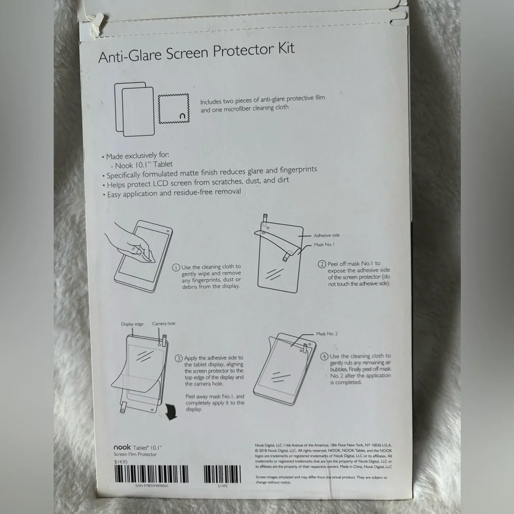 Nook Anti-Glare Screen Protector Kit